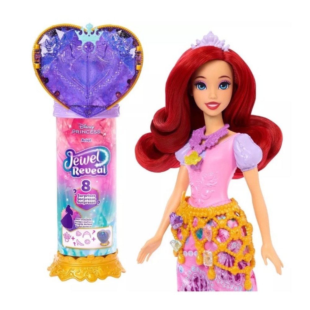 Disney Princess Jewel Reveal Ariel Fashion Doll with 8 Surprises & Accessories